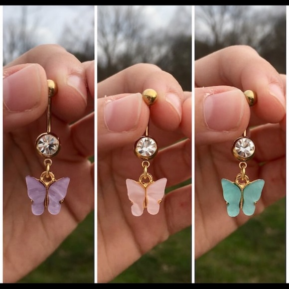 Butterfly Belly Button Rings - Picture 2 of 5